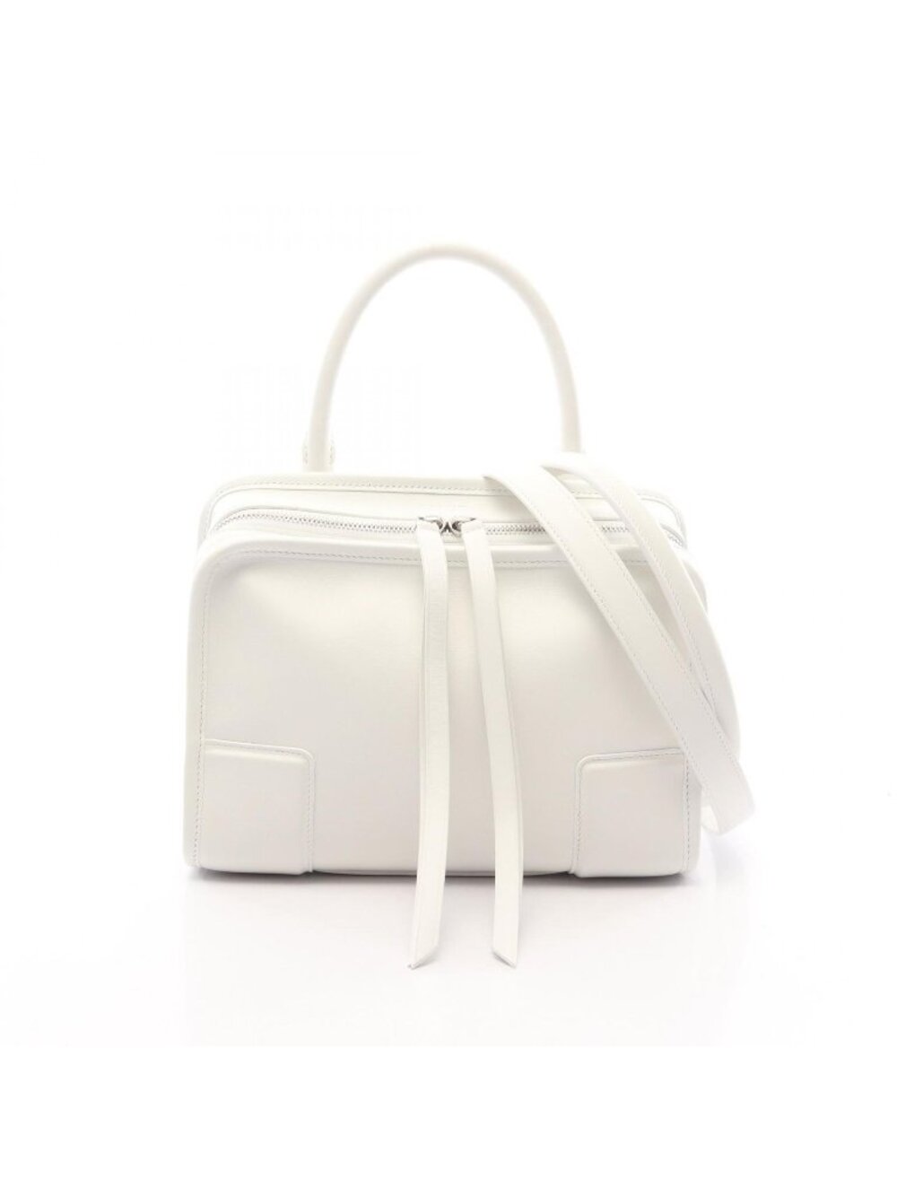 Loewe Handbag Amazona 180 Small 2-Way White Leather Bag